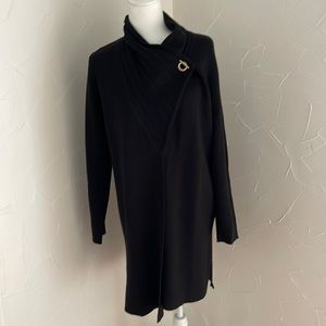 Donna Karan Like New Black Cardigan and Gold Top Closure